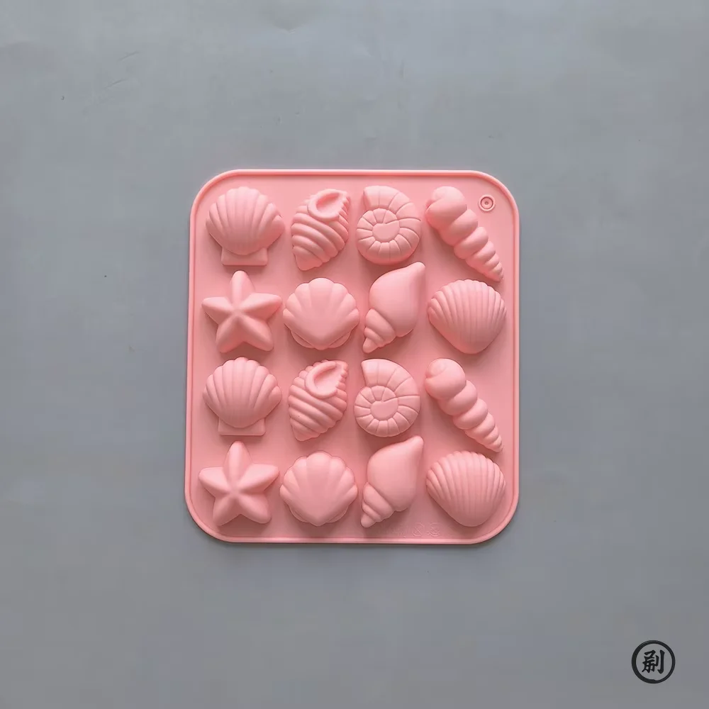Chocolate Silicone Mold Shell Marine Animal Shape Candy Pudding Cake Decoration Mold 3D 16-Cavity Image 6