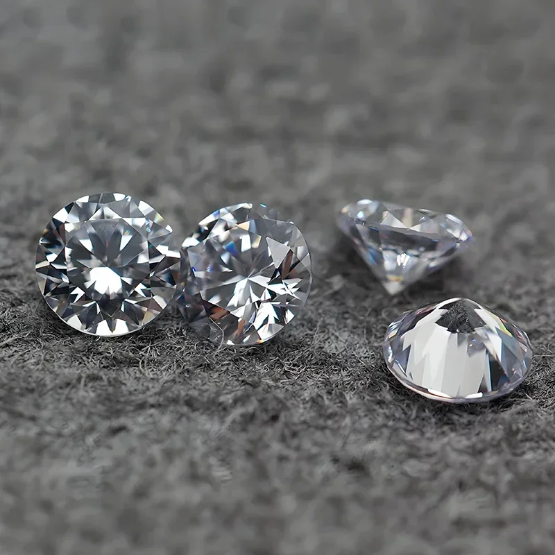 Moissanite Stone Top D Color VVS1 Round Cut 0.2-12Ct Pass Diamond Tester Gemstone Beads for Jewelry Making with GRA Certificate 3