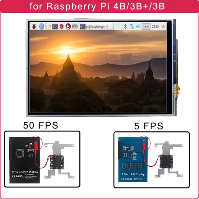 Raspberry Pi 3.5 Touch Screen 480*320 Lcd Tft Display Touch Pen Abs Case  For Raspberry Pi 4 Model B Or 3b+ 3b Optional Fan - Demo Board Accessories  - AliExpress