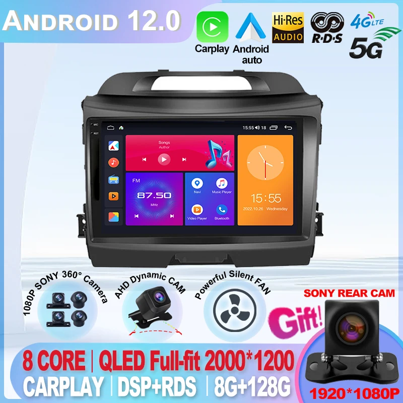 For Kia Sportage 3 20102016 2015 2 Din Android Auto Radio Carplay Car Multimedia Gps 2din