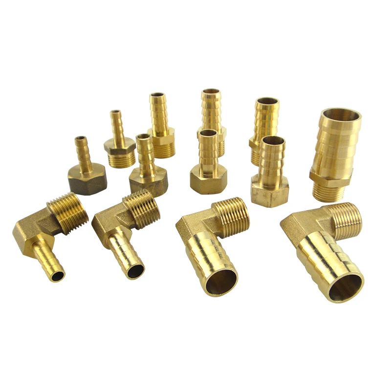 Pagoda Connector 6 8 10 12 14mm Hose Barb Connector Tail Thread 1/8 1/4 3/8 1/2 BSP Thread Brass Water Pipe Fittings