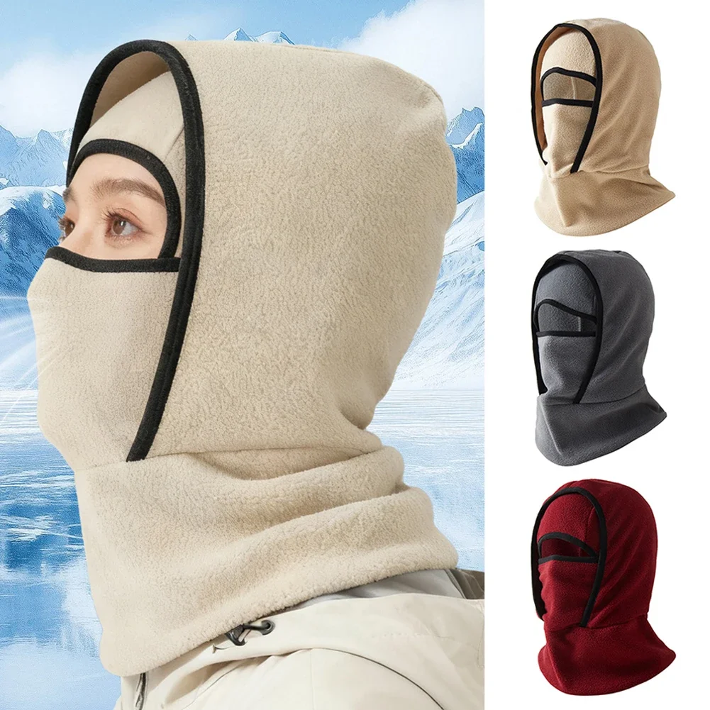 오토바이 바이크 방풍 발라클라바 모자 유니섹스 두꺼운 플리스 헤드 넥 커버 겨울 따뜻한 스포츠 스카프 캡 남녀 공용