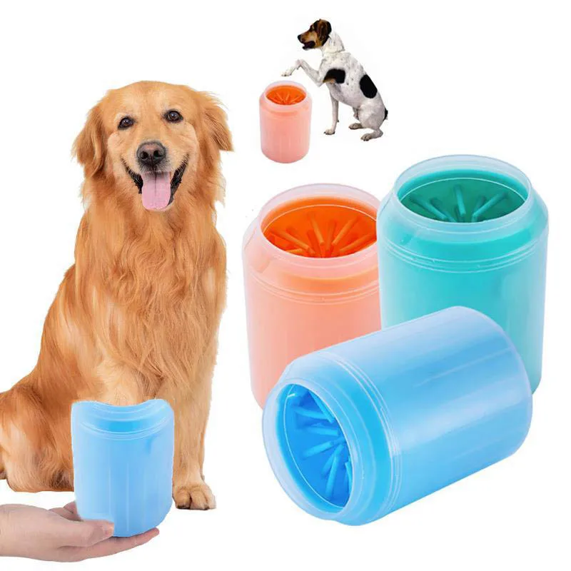 Pet Foot Wash Cup Portable Cat Dog Paw Cleaning Brush Soft Silicone Foot Washing Grooming Tools Foot Bath Dog Accessories