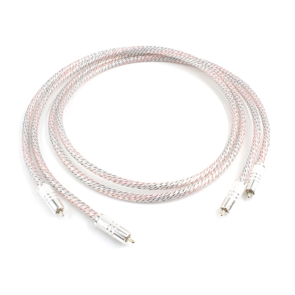 

Pair Nordost Valhalla 7N Silver Plated Audio RCA Interconnect Cable With Gold Plated RCA Plug Connectors