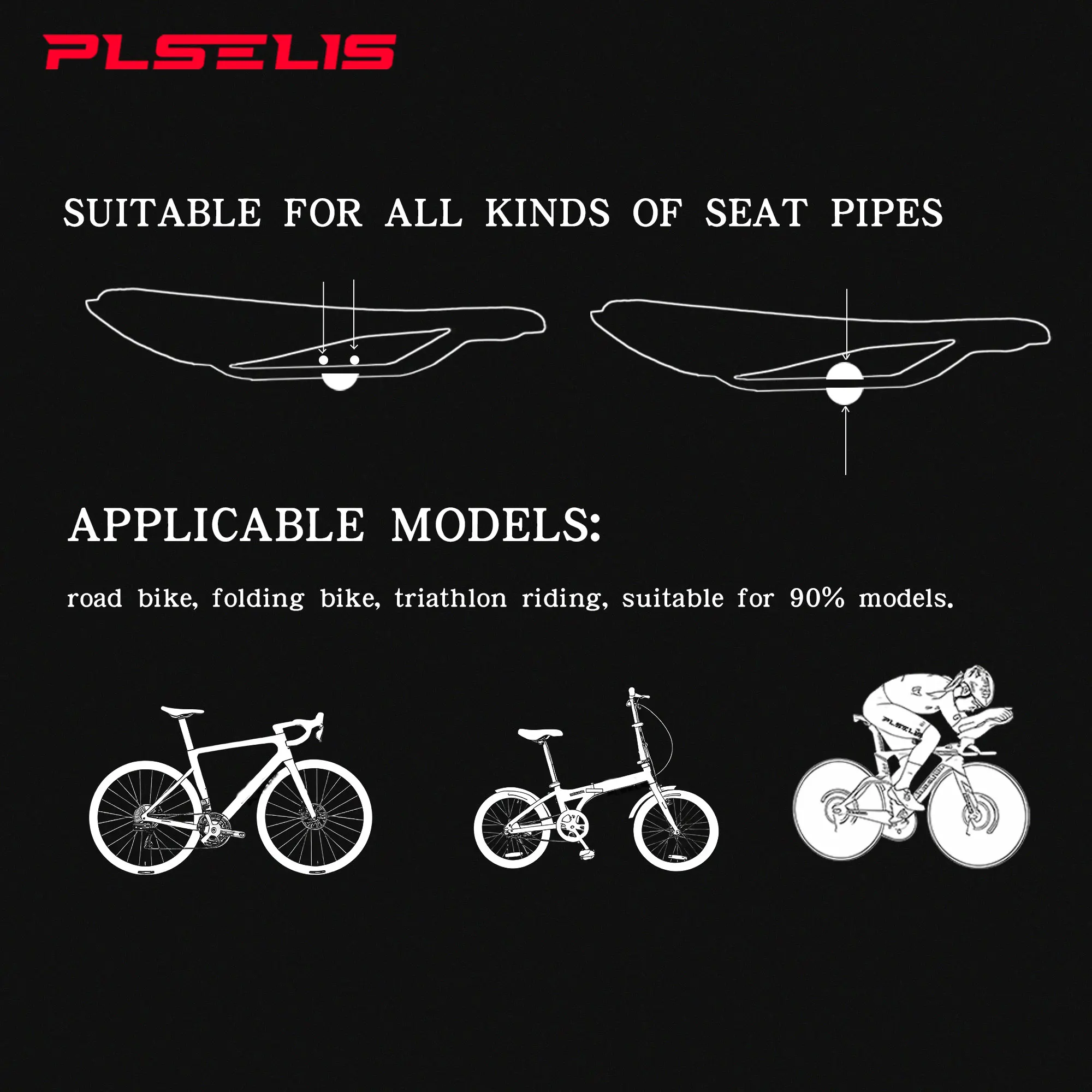 Plselis ロードバイクレーシングサドル 255g 軽量、柔らかく、快適で耐