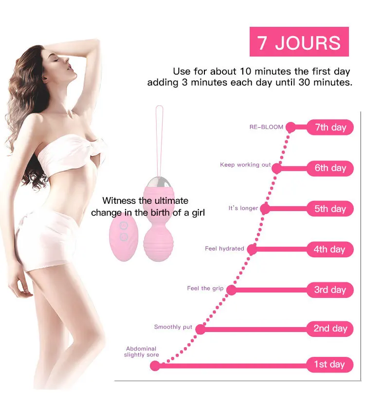 Vaginal tighten Exercise Kegel Balls 12 Speed Vibrating eggs Silicone Ben wa ball G Spot Vibrator Erotic sex toy for Women