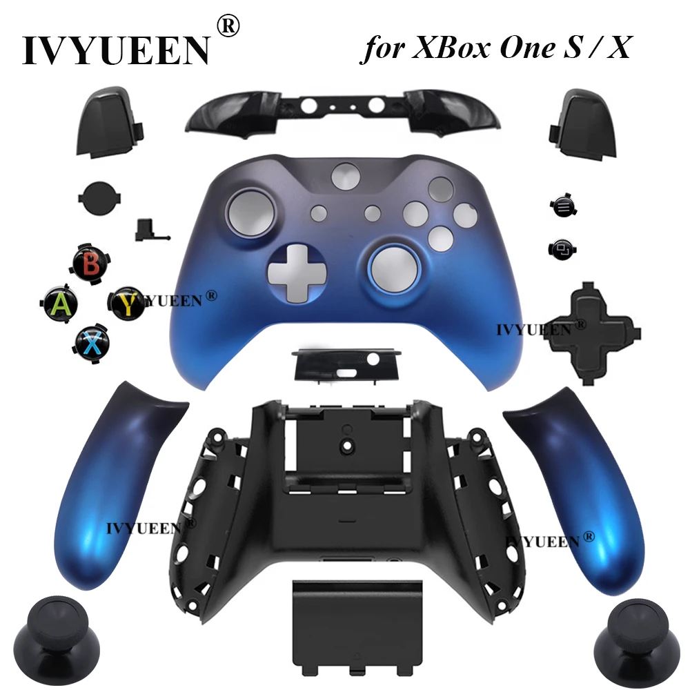 Ivyueen Custodia Di Ricambio Shell Per Xbox One S X Controller Shadow Blue Case Faceplate Rt Lt Rb Lb Paraurti Pulsanti Mod Kit