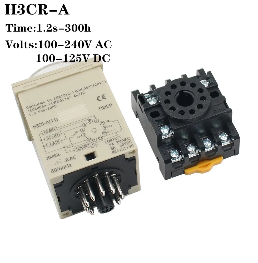 

H3CR-A 11 pin AC 100-240V time relay H3CR series 100-240VAC timer