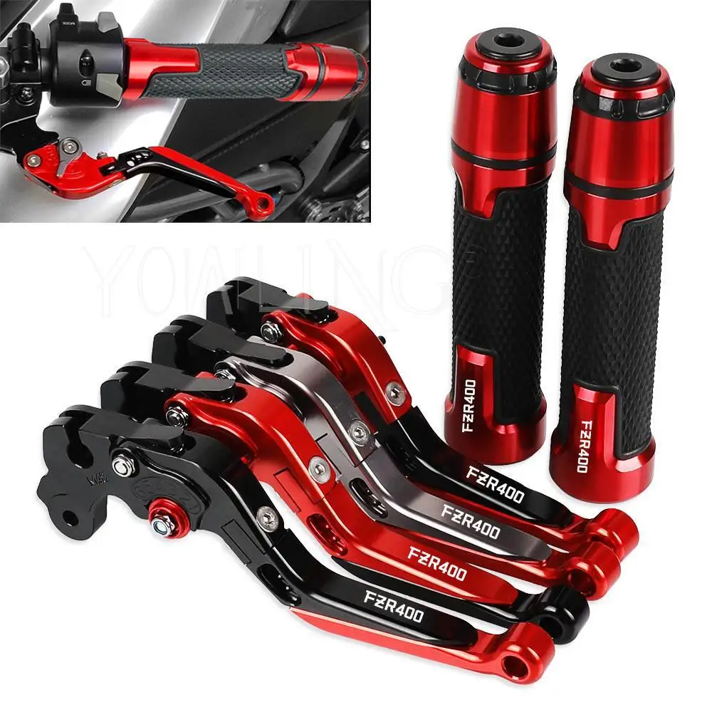 

FOR YAMAHA FZR 400 FZR400 1988 1989 1990 Motorcycle Accessories CNC Brake Clutch Levers Handlebar knobs Handle Hand Grips Ends