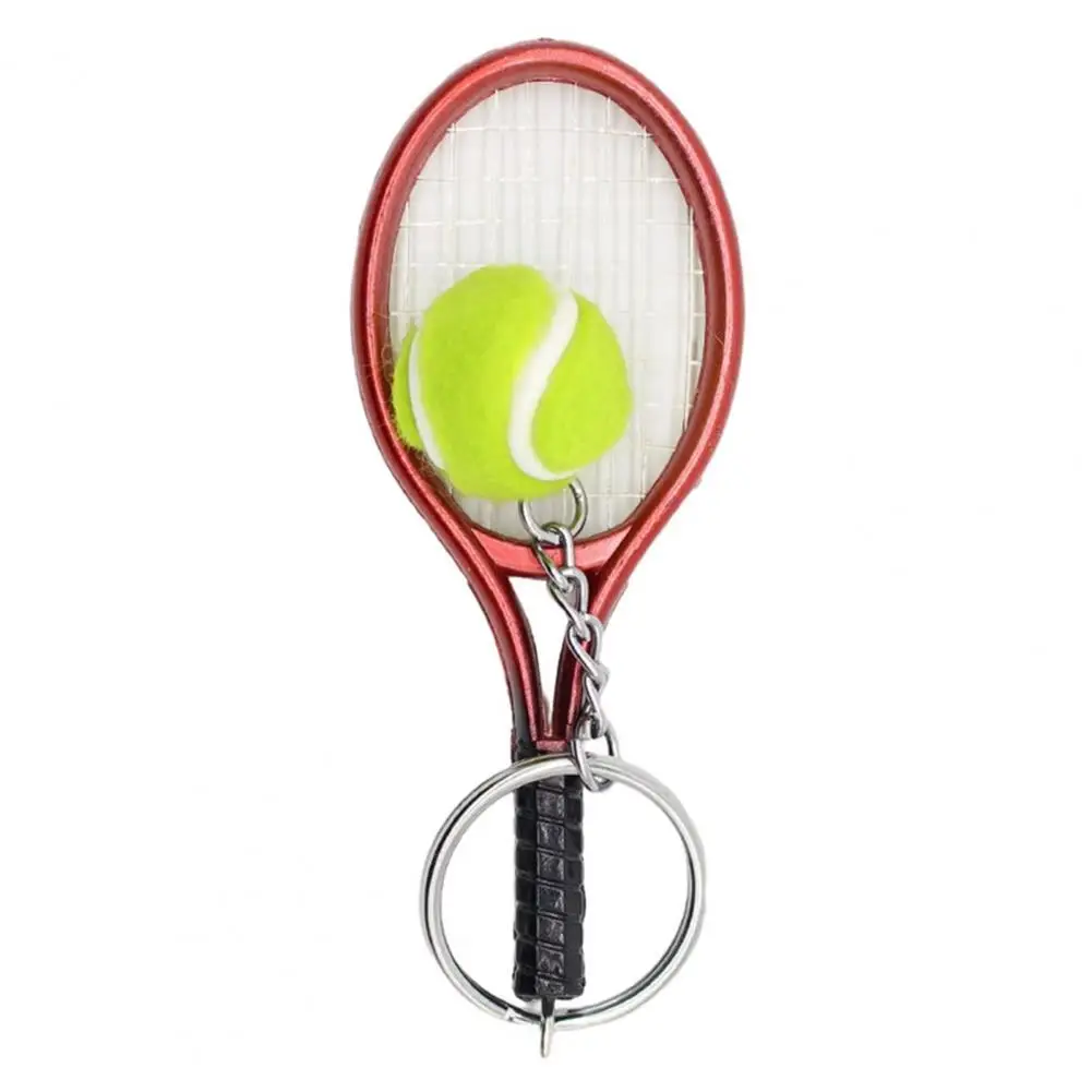 

Fashion Layout Props Tennis Racket Key Ring Key Chain Multicolor Sturdy