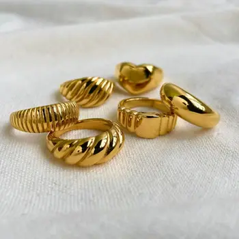 Waterproof Stainless Steel Ring for Women Non-fading Heart Ring Stylish Metal Rings Simple New Jewelry Wholesale Dropshipping 1