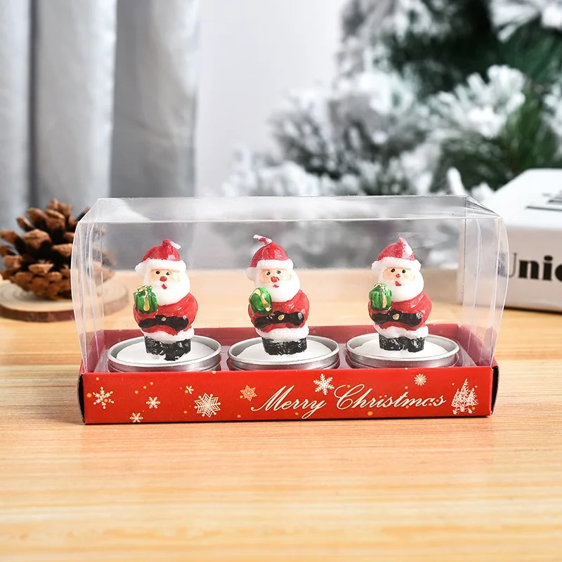 Christmas Decorations 3Pcs/Set Christmas Candles Party Gift