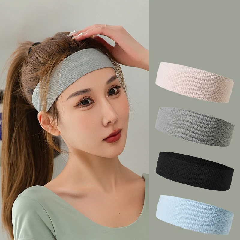 

Non-Slip Elastic Sport Headbands Running Sweat-absorbing Yoga Spa Wash Face Hairband For Women Men Sports Headwrap Sweatband