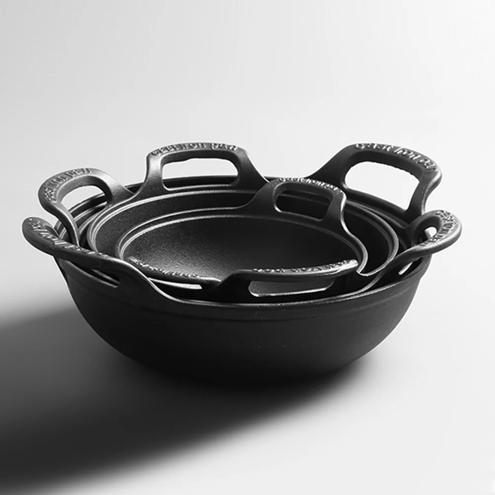 

Outdoor Cast Iron Pot Cookware Hot Pots Soup Induction Cooker Saucepan Picnic Hanging for Cooking Camping