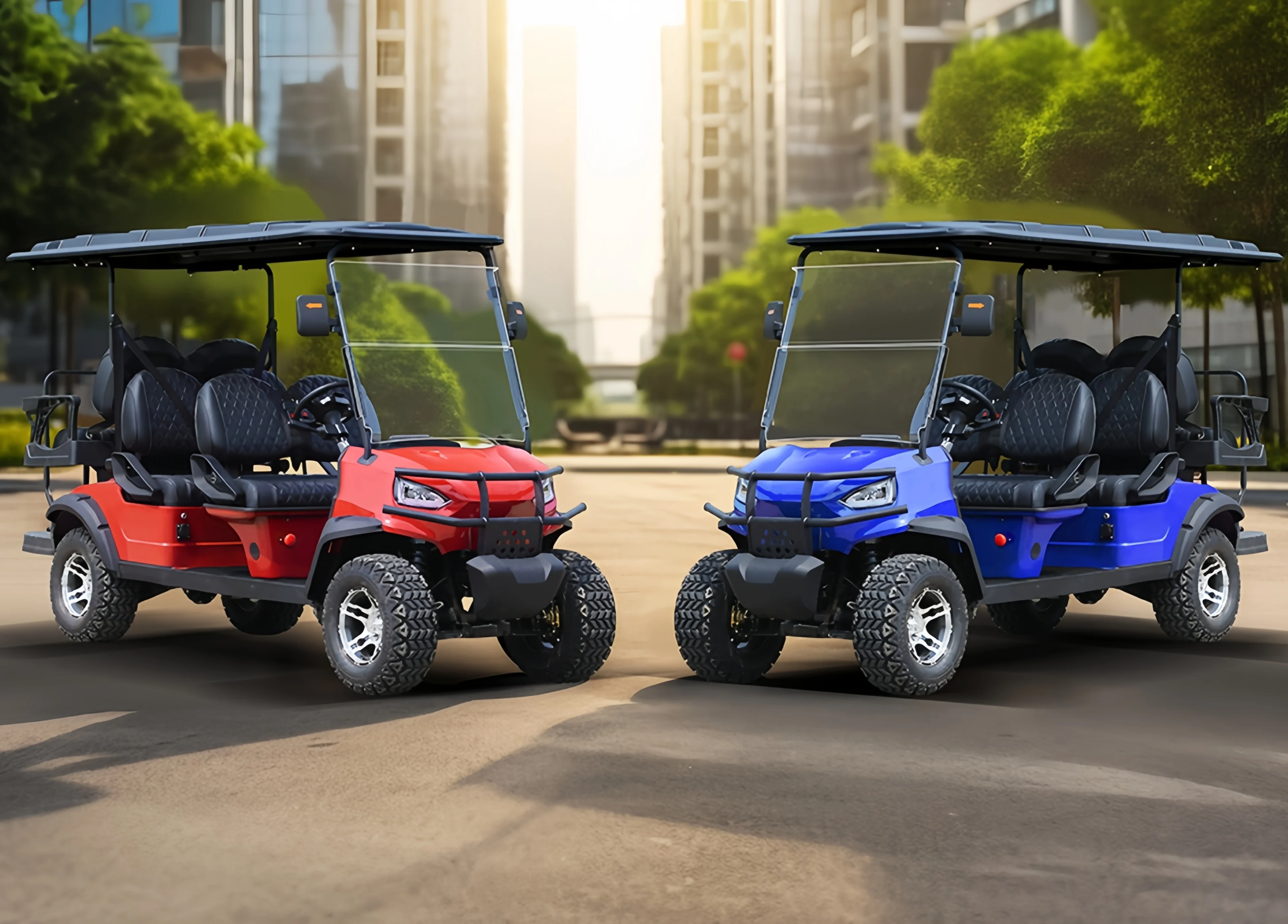 Comfortable Scooter 4 Seater Electric Golf Cart 72V Lithium Battery 2 Seater Golf Carts for The Disabled