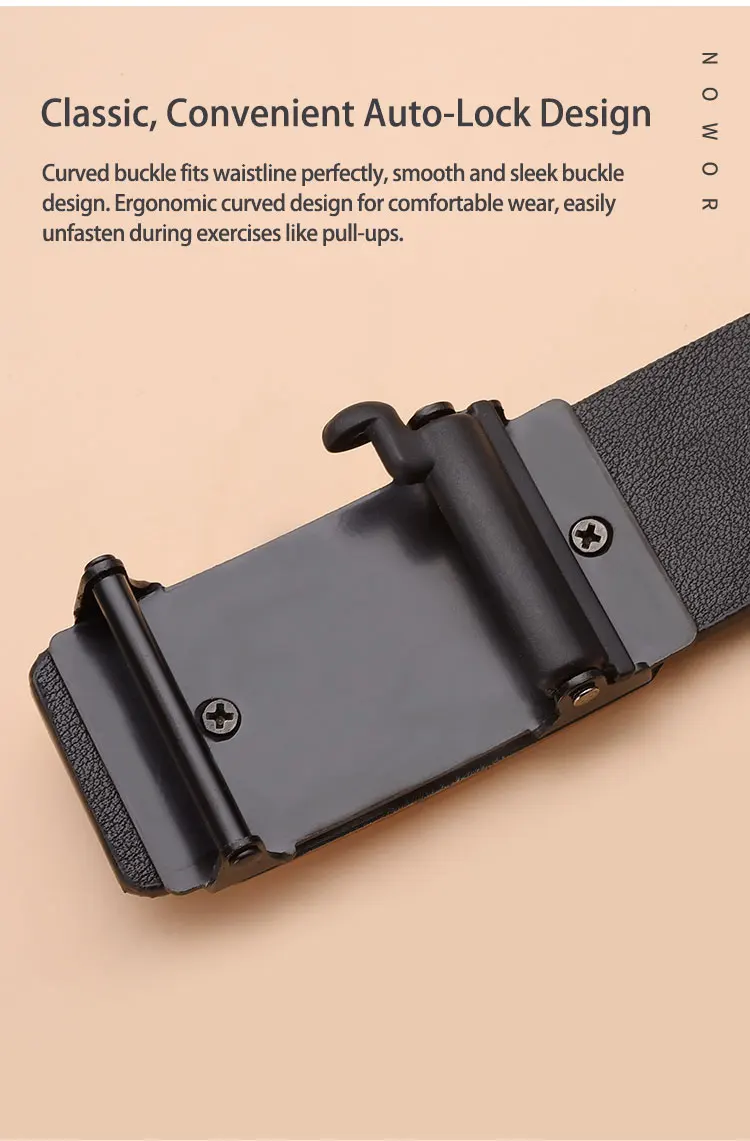 New Men's Toothless Automatic Buckle Belt - Casual & Business Versatile Waist Belt, Stylish & Trendy for Young Adults