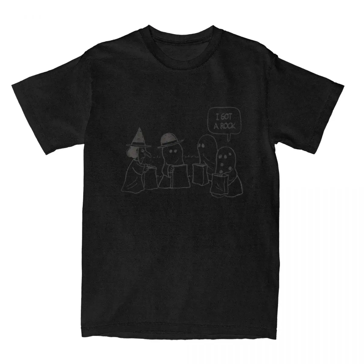 thumbnail image 1 of Camisetas para hombre y mujer, Snoopy, Peanuts, Halloween, Charlie Brown, I Got A Rock, camisetas de algodón, camisetas de manga corta, cuello redondo, ropa 6XL, 1 of 5