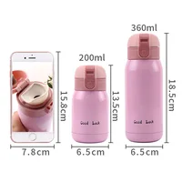 200ml/360ml Cute Candy Mini Thermos Cup Kids Cartoon Hot Water Bottle Stainless Steel Thermal Coffee Mug Vacuum flask insulated 2