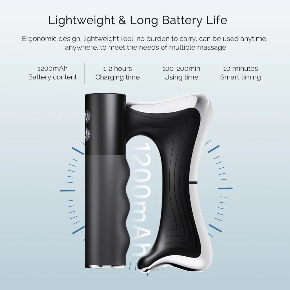 Electric Fascia Knife Vibration Body Massager 10500RPM high vibration massage Massager Warm Body Lifting Blade Comb Massage Tool