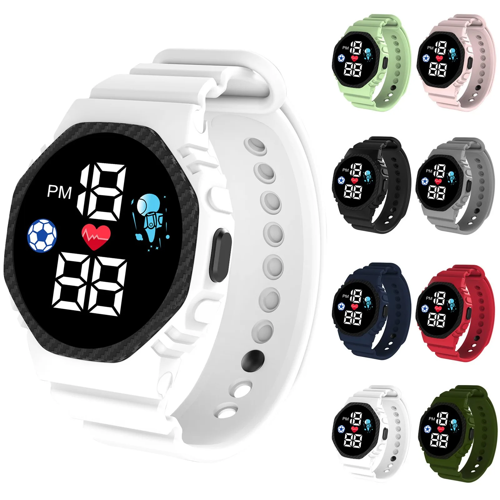 

Kawaii Kids' Smart Watch Display Week Electronic Digital Wrist Watches For Girls Boy Students Outdoor Sports Montres Pour Enfant