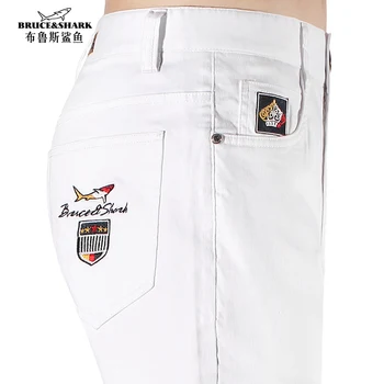 2024 New Jeans Men's Summer Clothing Bruce&Shark Men Luxury Brand Pants Loose Stretching Cotton Casual Fashion Jeans Big Size 42