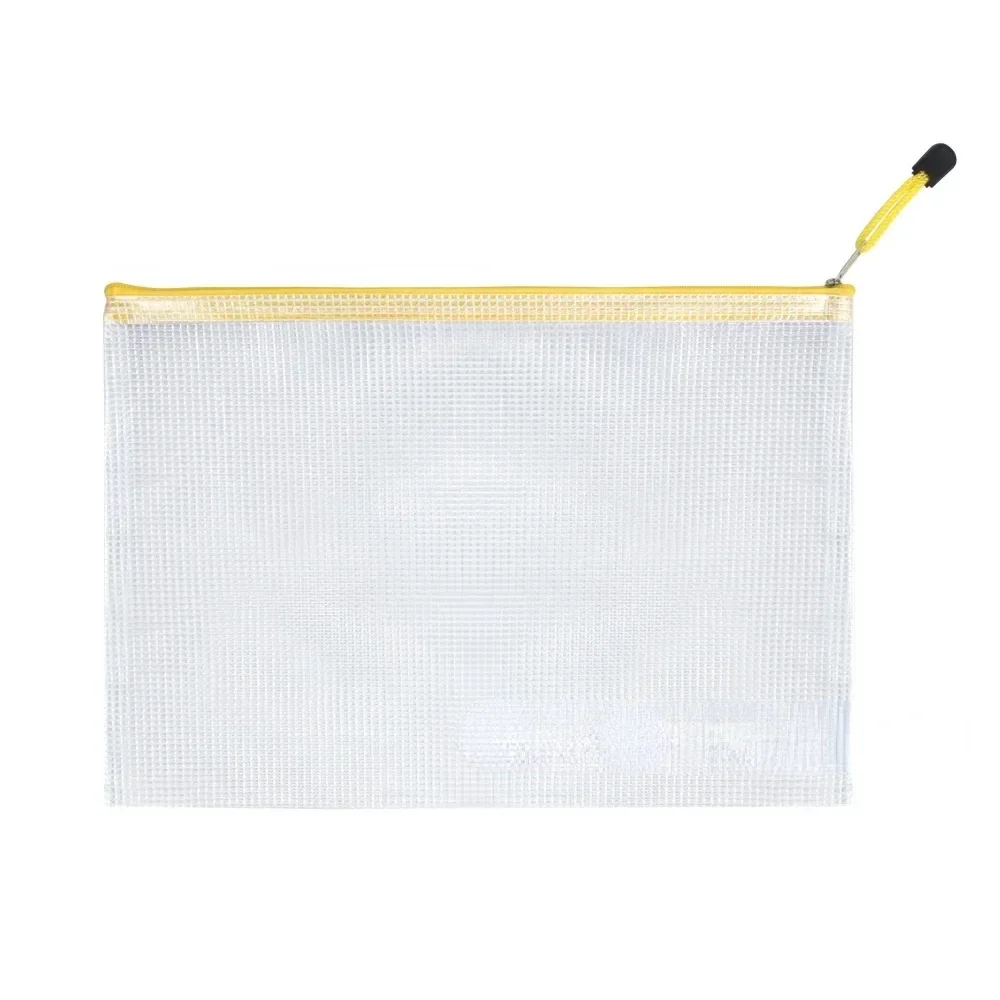 thumbnail image 1 of Bolsa de malla con cremallera, impermeable, de plástico, para documentos, multiusos, para viajes, almacenamiento, electrodomésticos de oficina, bolsas para organizar el hogar, 1 of 5