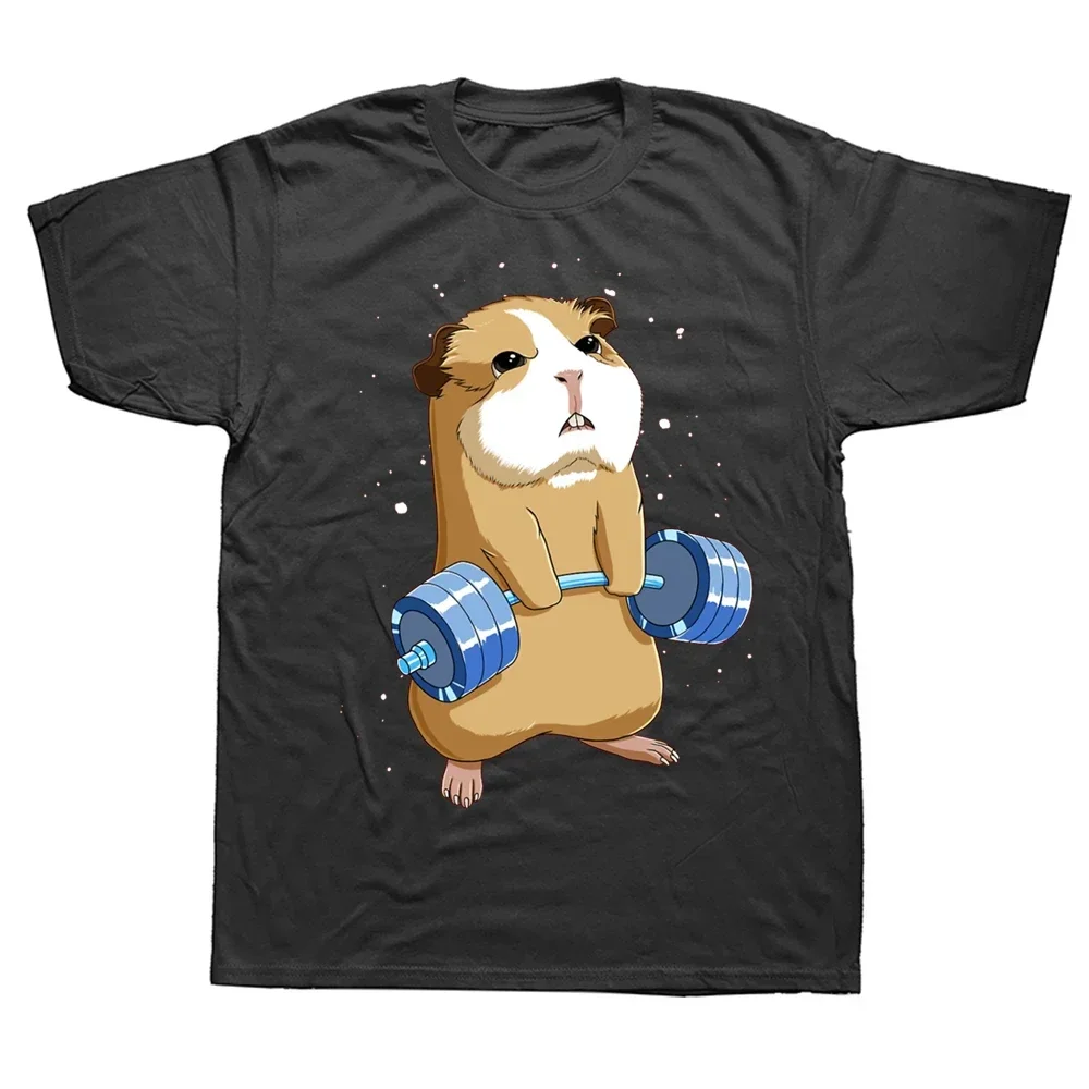 

Funny Weight Lifting Gym Guinea Pig T Shirts Summer Graphic Streetwear Short-Sleev Gifts T-shirt Unisex Clothing Harajuku Cotton