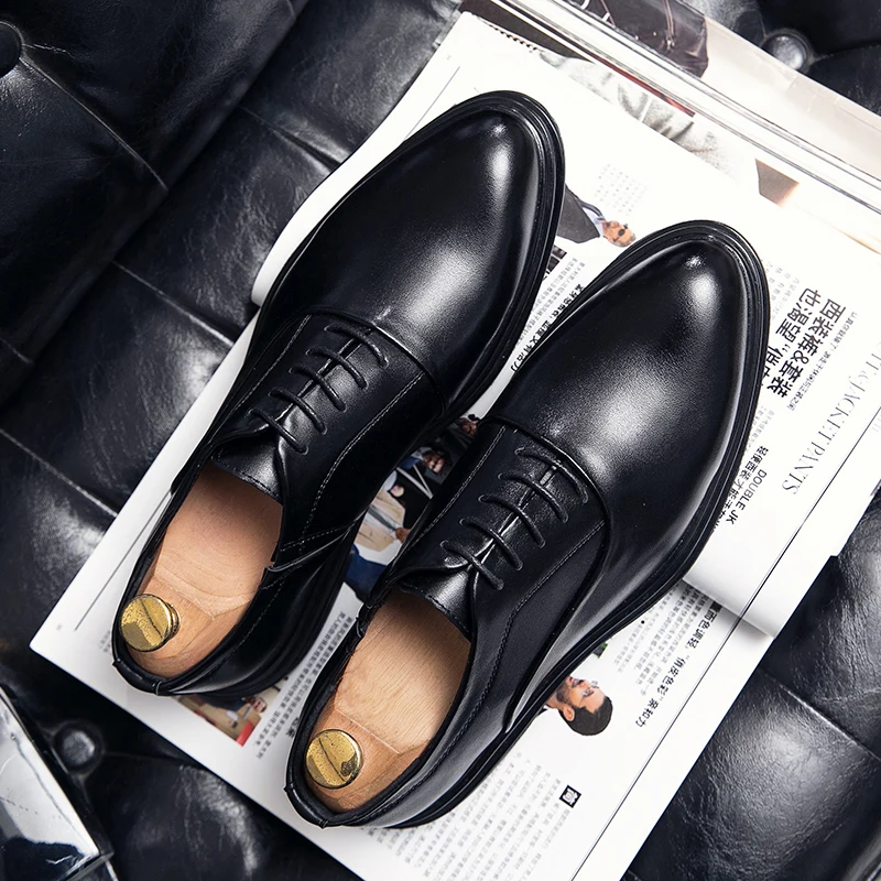 Business Formal Men's Casual Oxford Pointed Office Wedding Shoes mens brogue shoes