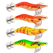 

8.5cm Hard Bait Squid Jig Sea Fishing Lure Octopus Wooden Shrimp Cuttlefish Lure Artificial Bait for Outdoor Fishing