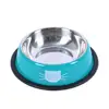Cat Food Bowl Steel Kitten Cat Feeder Water Bowl Bowl Base Small Rubber Supplies With Non-Slip Accessories Pet Pe H2H6 3