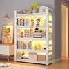Living Room Kitchen Cabinets Floating Wall Shelf Speed Rack Shelf Storage Bookcase Shelf Iron Etagere Rangement Moden Furniture 2