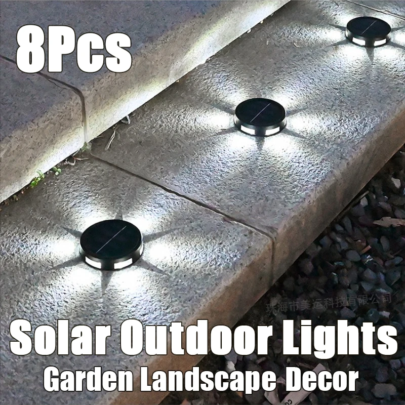 8Pcs LED Solar Buried Lights Outdoors Courtyard Villa Decoration Gardens Lawn New Shadow Buried Landscape Ground Insertion Lamps 8pcs lot shadow chronicle series stickers