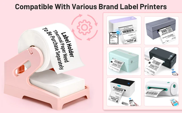 Label Holder For Rolls Thermal Printer Label Holder For Rolls And Fanfold Sticker  Roll Holder For Desktop Label Printer Label - AliExpress