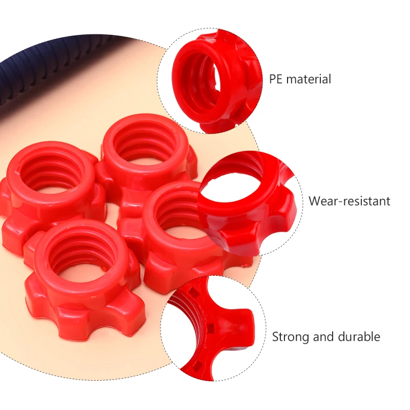 Description Picture 3 of item4pcs Dumbbell Rod Nuts Non-Slip Hex Nut Spinlock Collars Spin- Collar Screw Clamp For Barbells Bars Weight Lifting