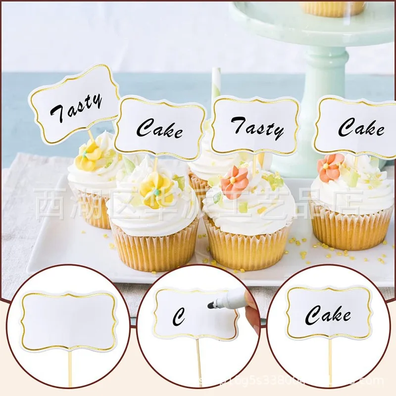 24pcs Blackboard Paperboard Message Slate Business Card Holder Memo Label Brand Number Table Price For Home Restaurant Party paper message holder