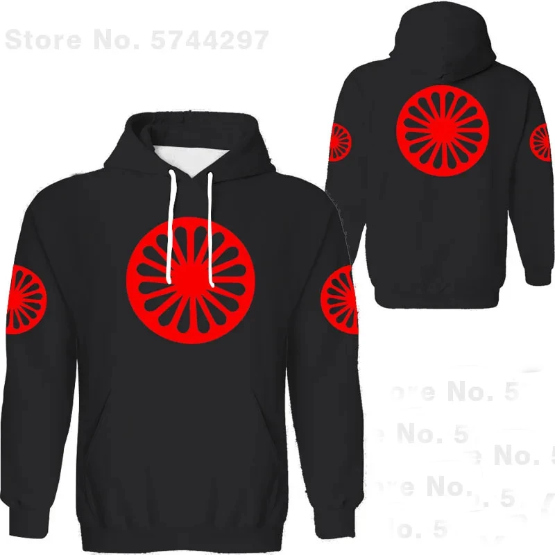 2024 Spring And Autumn Men's Hooded Sweatshirt Roman Gypsy Flag 3d Print Streetwear Hoodies Oversized Long Sleeve Pullovers Male 3