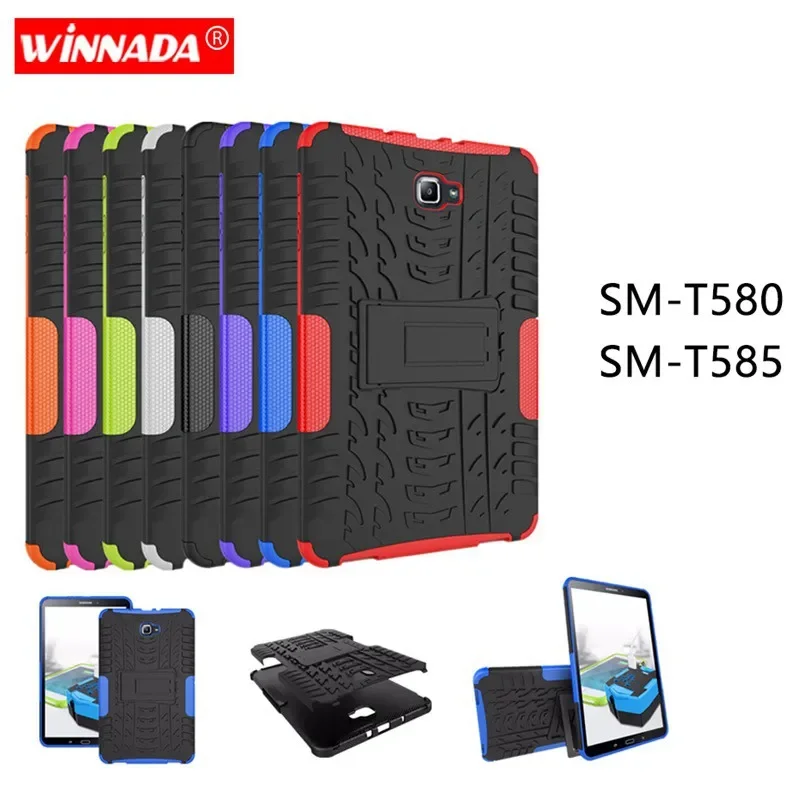 For Samsung GALAXY Tab A A6 10.1 2016 case T580 T585 T580N T585N 10.1 inch Tablet  TPU+PC Shockproof Stand Cover for samsung galaxy tab a a6 10 1 2016 case t580 t585 t580n t585n 10 1 inch tablet tpu pc shockproof stand cover