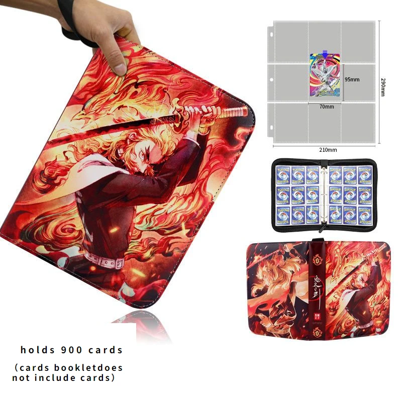Anime Cards Book Demon Slayer Kimetsu No Yaiba Kamado Tanjirou Nezuko Agatsuma Zenitsu Binder Game Card Collection Gift