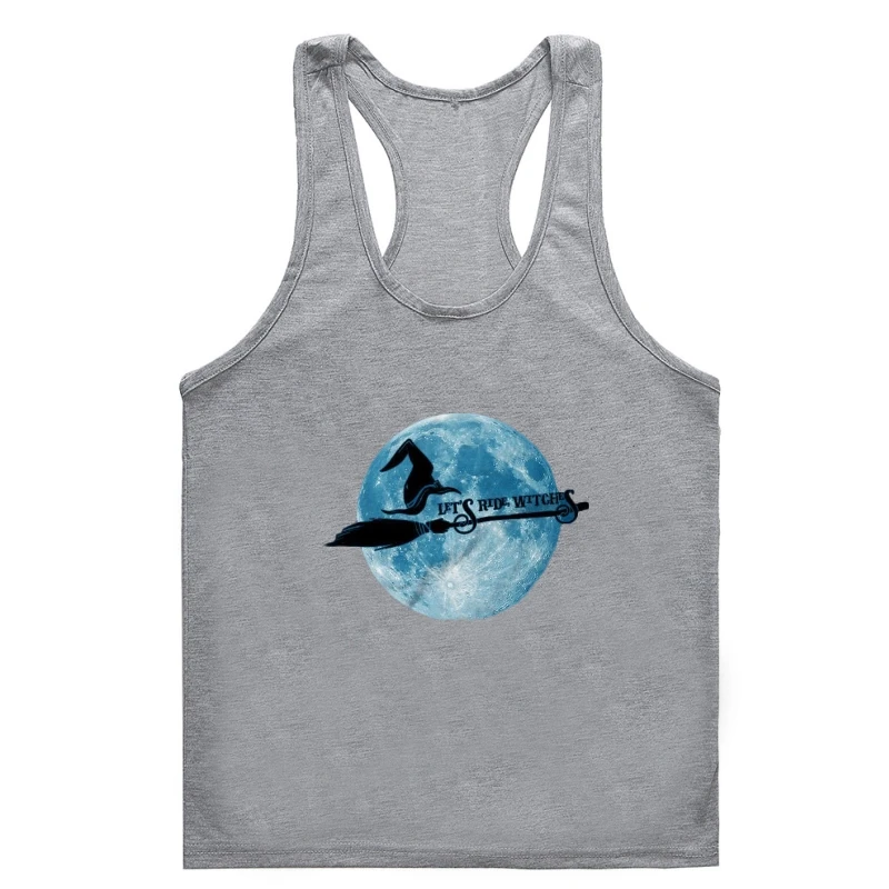 

Lets Ride Witches Witch gym tank top men Moon gym tank top men Full Moon Halloween tank Gym t-gym tank top men Halloween gym tan