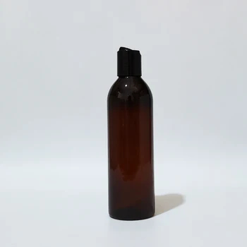 30pcs 100ml 120ml 150ml 200ml 250ml Empty White Brown Plastic Bottle With Disc Lid Shampoo Shower Gel Cosmetic packaging Travel 1