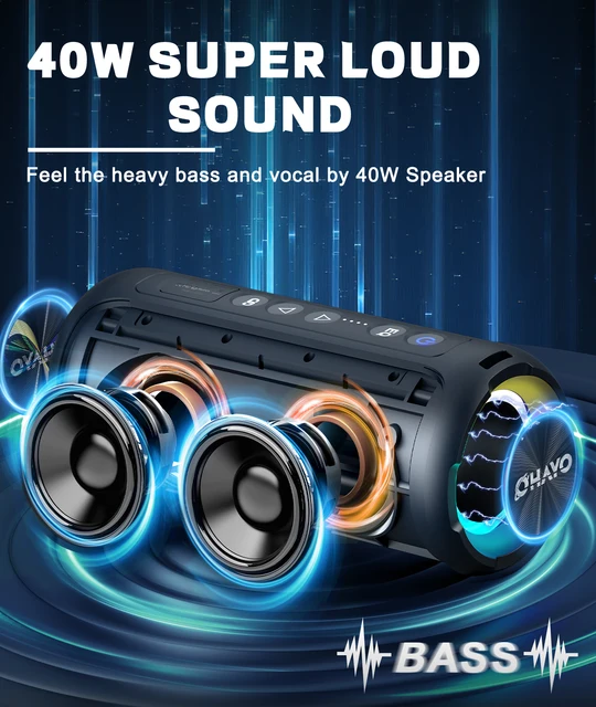 Ortizan X8 Pro 40W Bluetooth Speaker | Waterproof Stereo Sound 2