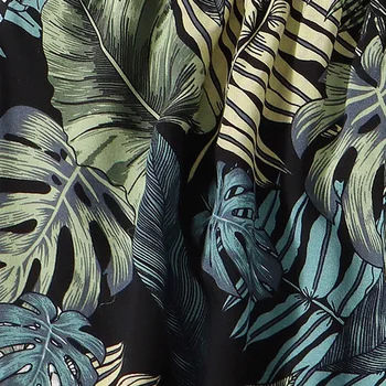 المرأة ورقة طباعة السراويل عارضة ، ربط الكاحل ، واقية من الشمس ، في الهواء الطلق ، الربيع ، الصيف ، النسخة الكورية 6