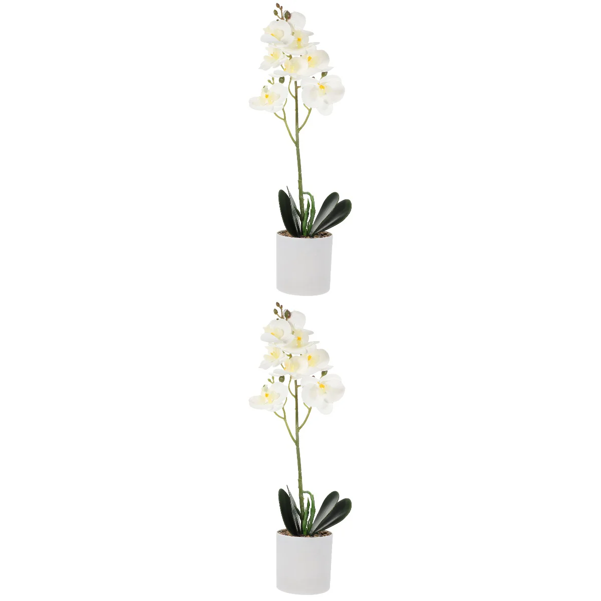 

2 Pieces Artificial Flower Phalaenopsis Office Decoration Lifelike Small Bonsai Fake Rose Livingroom Faux Pp Plants