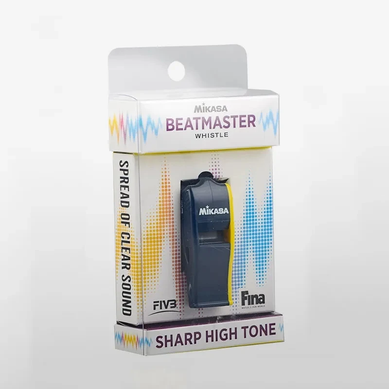 Original Mikasa Beatmaster Whistle with Lanyard Sharp High Tone Spread of Clear Sound FIVB & FINA Approved Official Whistle