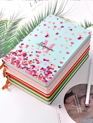 Carnet de notes personnalisé rose love, Agenda 2021 2022, pour écoliers 