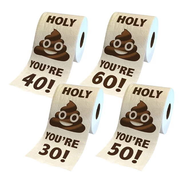Funny Toilet Paper Roll Birthday Decoration Birthday Gifts for Women Men Gift