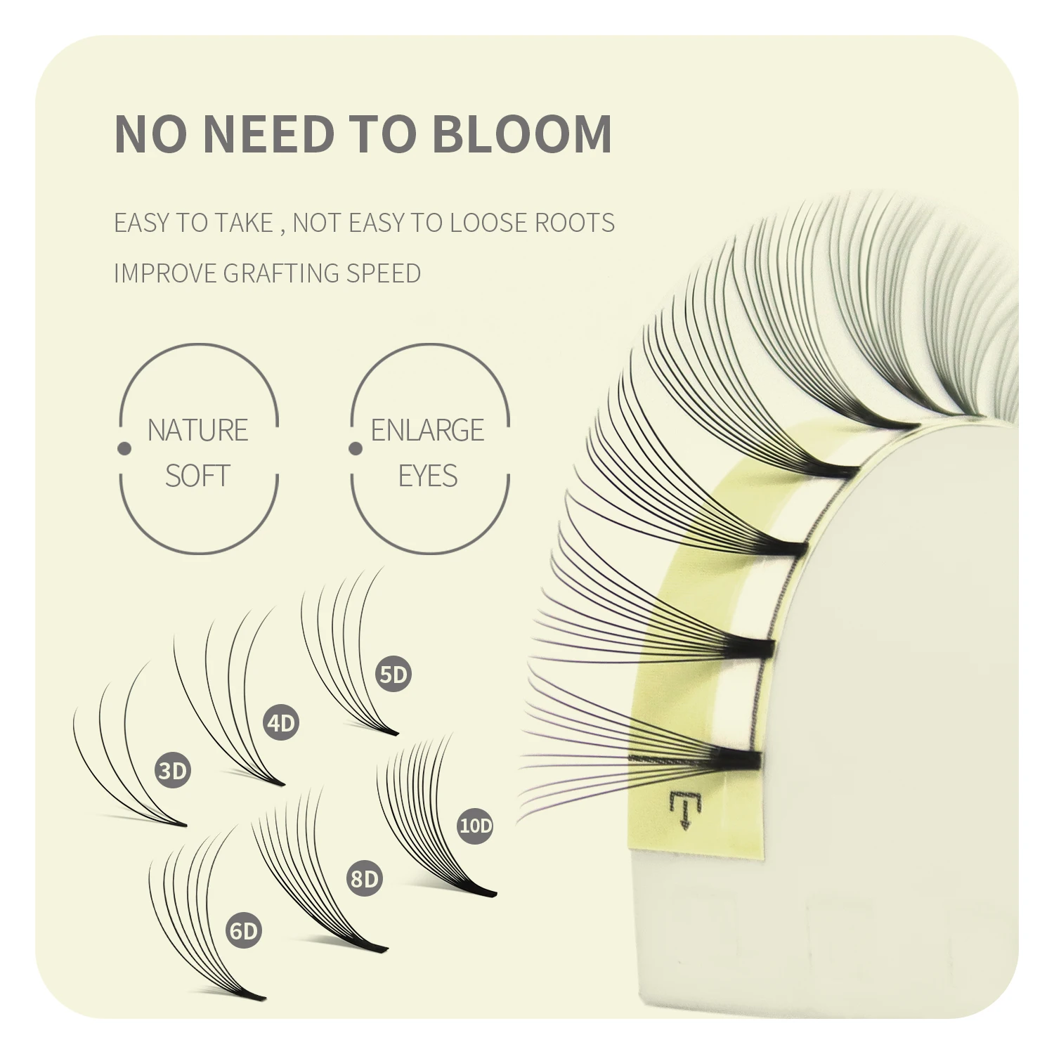 ANNAFRIS 3D 4D 5D 6D 8D 10D Short Stem Premade Russian Volume Fans Eyelash Extensions C/D Curl Faux Mink Lashes Supplies