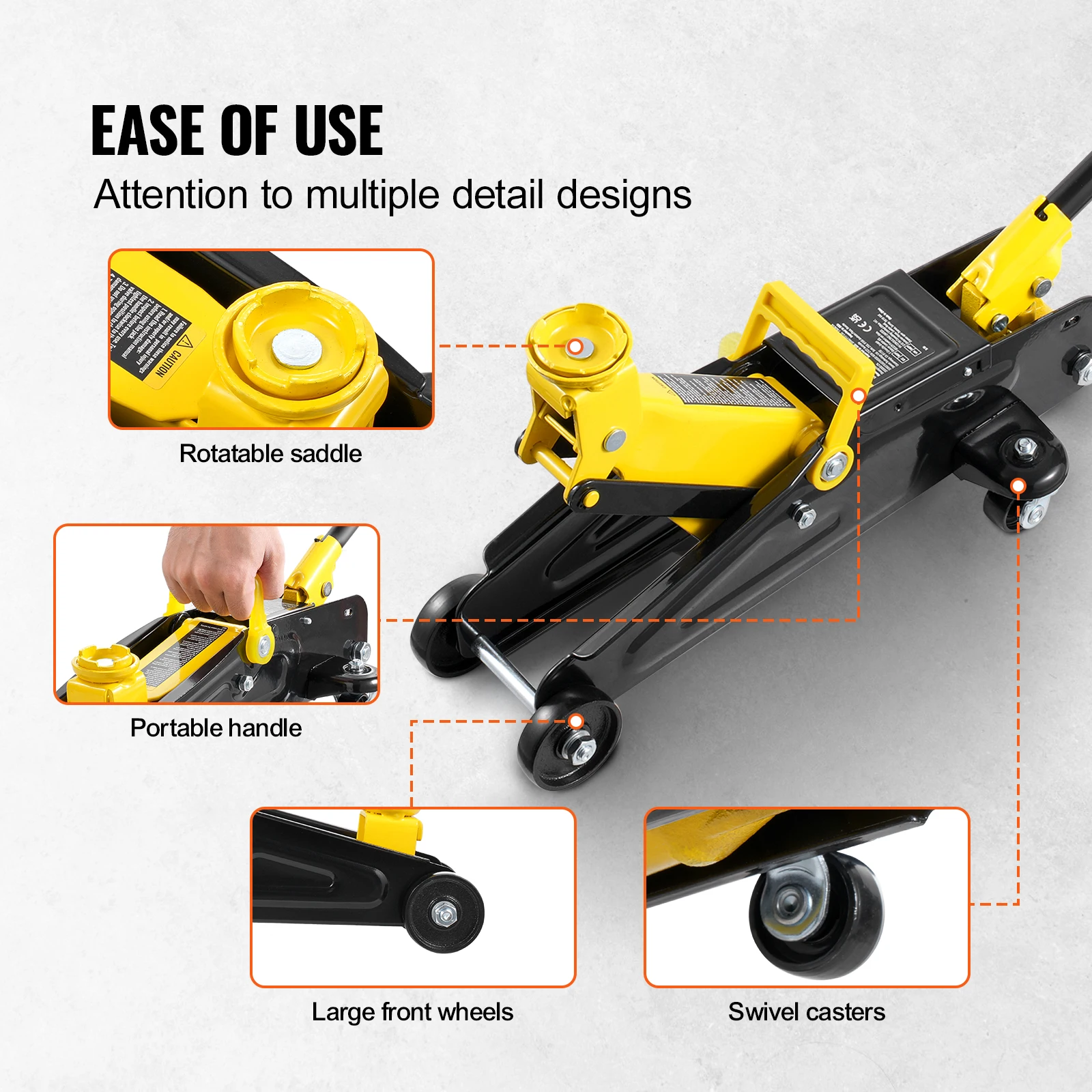 Heavy Duty Iron Hydraulic Floor Jack for Car Maintenance