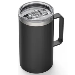 Insulated Stainless Steel Coffee Mug with Lid - 24oz/680ml, Double Wall Vacuum Tumbler with Handle - 680ml