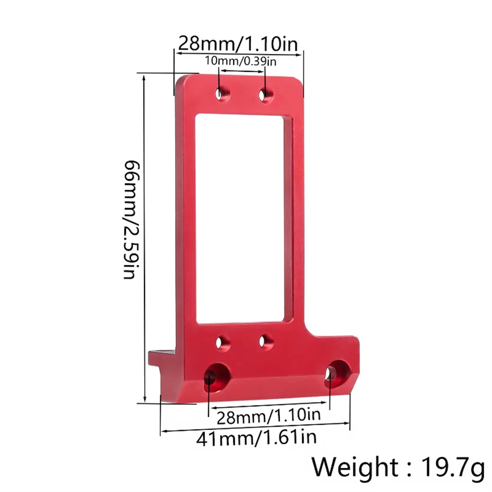 Aluminum BTA F9 Servo Mount For 1/10 RC Crawler - Low Center Of Gravity Upgrade, Fits VP Capra F9 Offset Axle (Red)